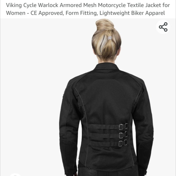 Viking Cycle Warlock Armored Mesh Motorcycle Textile Jacket for Women - SIZE 4XL - Picture 3 of 9